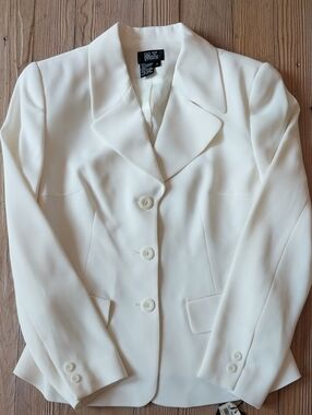 Morgan Taylor Cream Women's Single-Breasted Blazer